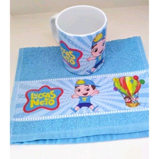 Kit Caneca de Polímero + toalha lavabinho em Oferta na Shopee