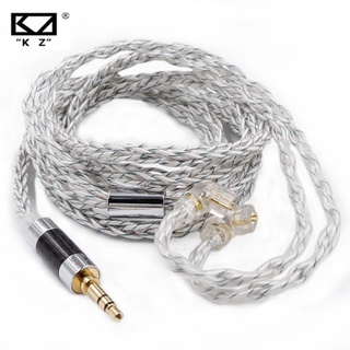 KZ 8 Núcleo Prata Azul Híbrido 784 Núcleos De Banhado A Atualização Cabo Do Fone De Ouvido Para ZAS ZAX ZS10 PRO ZSN ZSX EDX NRA X7