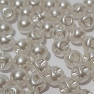 300  Botão de Perola 6mm cor perola em Oferta na Shopee