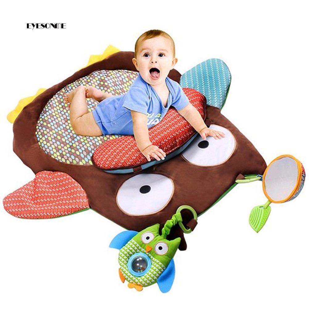 Coruja Bonito Dos Desenhos Animados Bebe Infantil Barriga Tempo Rastejando Jogar Mat Jogo Pad Almofada Brinquedo Shopee Brasil