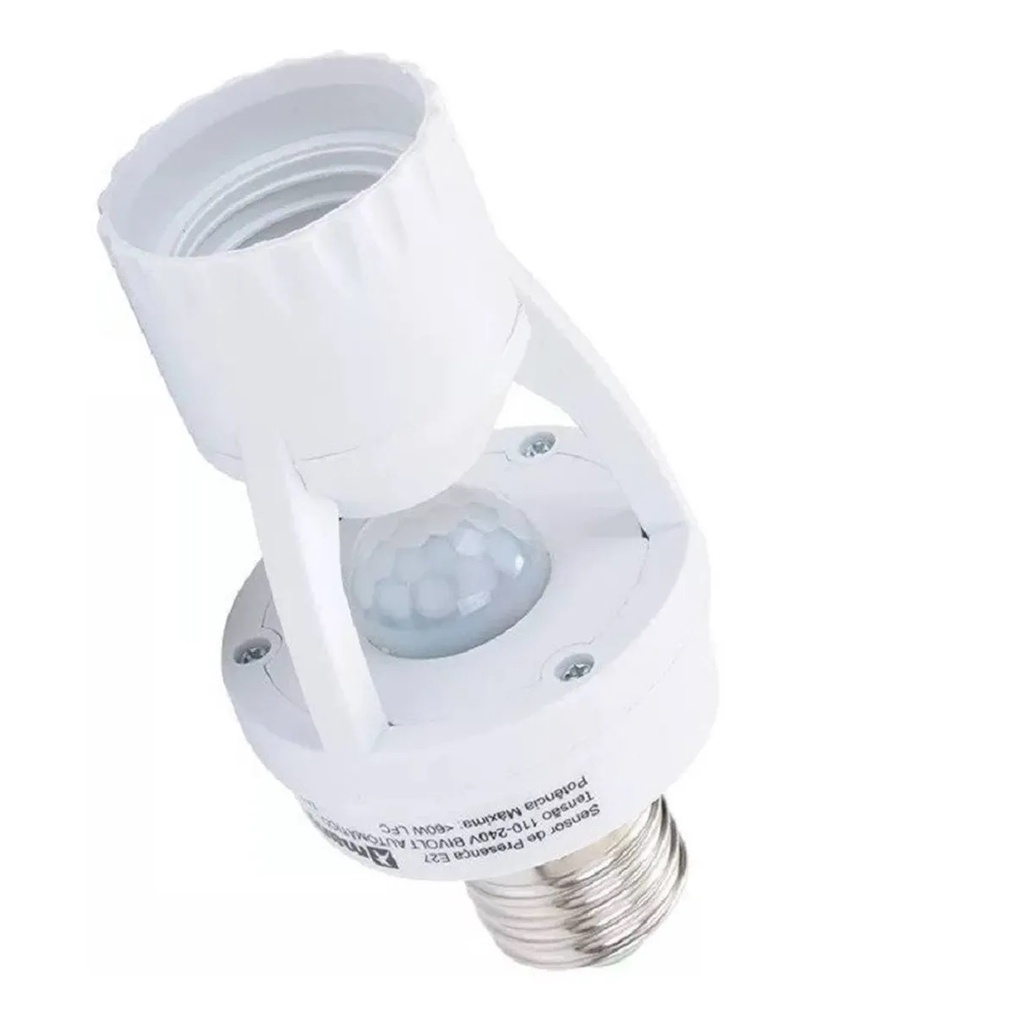 Kit c/2 Sensores De Presença Com Fotocélula Para Lâmpada Soquete E27 Bocal