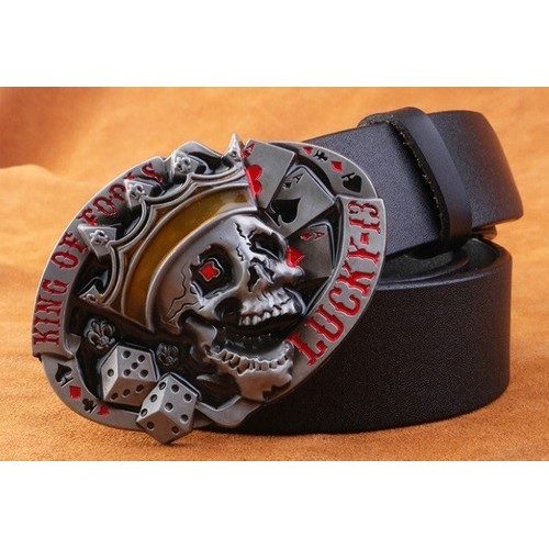 Cinto Couro Fivela Lucky 13 Harley Honda Suzuki Harley Moto
