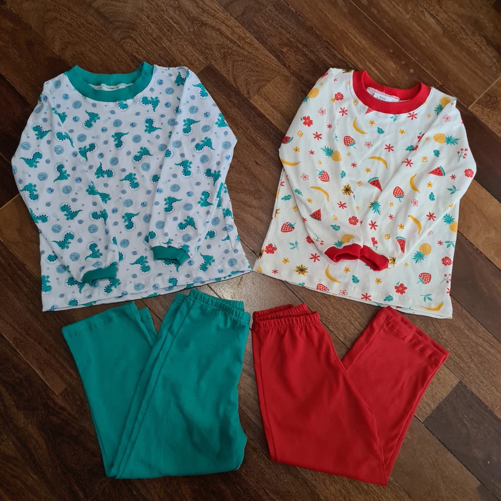 Pijama De Malha Gola Careca Menino E Menina Shopee Brasil