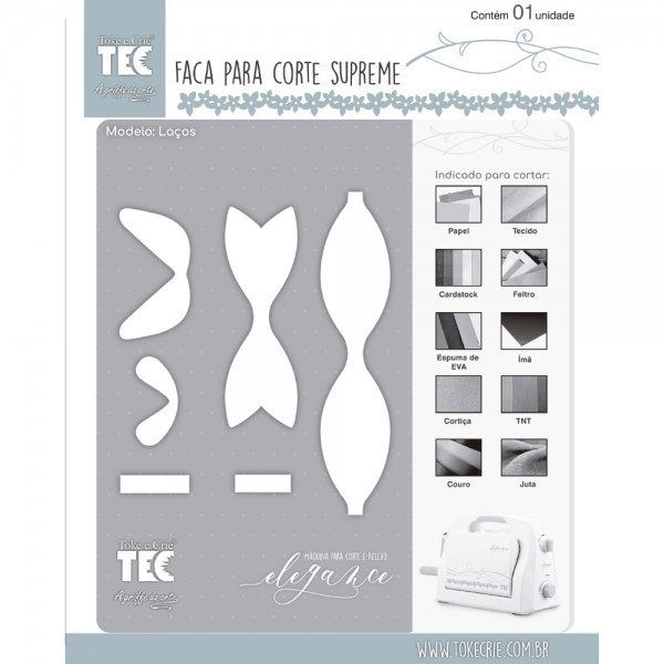 Faca De Corte Supreme Scrapbook E Patchwork Laços