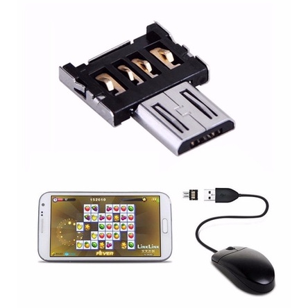 Otg Adaptador Usb Joystick Teclado Mouse Pendrive No Celular