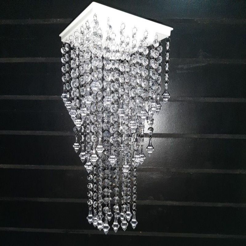listre cristal acrílico 47 cm sala quarto lojas closet recepções varandas corredores salão suítes espaços eventos