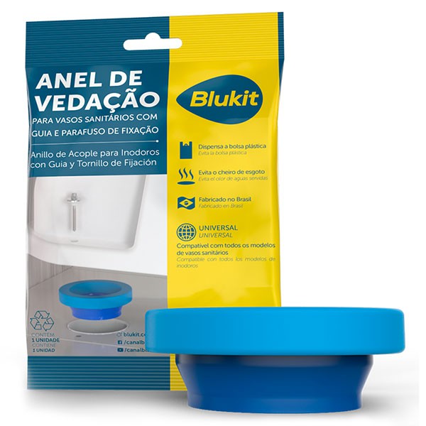 Anel De Vedação Para Vaso Sanitário Privada Blukit pra Saída de Caixa Acoplada