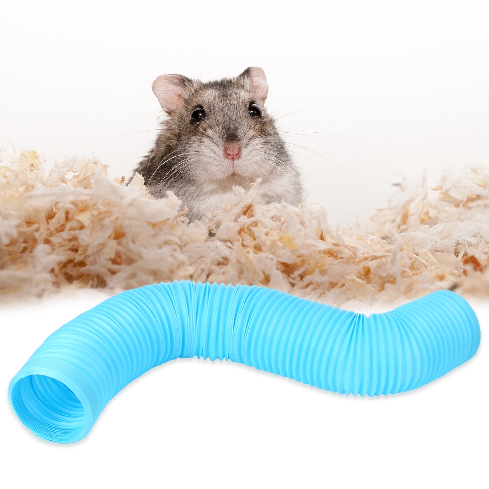 Túnel De Jogo Dobrável Para Animais De Estimação Brinquedo Engraçado De Plástico 100cm Cano Telescópico Pet Divertido Da Guiné Porco Hamster-Espinho Produtos Pequenos