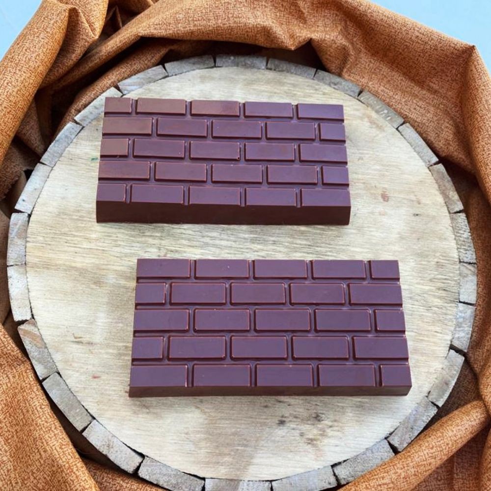 1~5 Forma BWB Com Silicone (3 partes) Para Chocolate, Tablete Tijolinho 260g. Barra Recheada Gourmet (CHOCO) em Oferta na Shopee