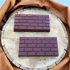 1~5 Forma BWB Com Silicone (3 partes) Para Chocolate, Tablete Tijolinho 260g. Barra Recheada Gourmet (CHOCO)