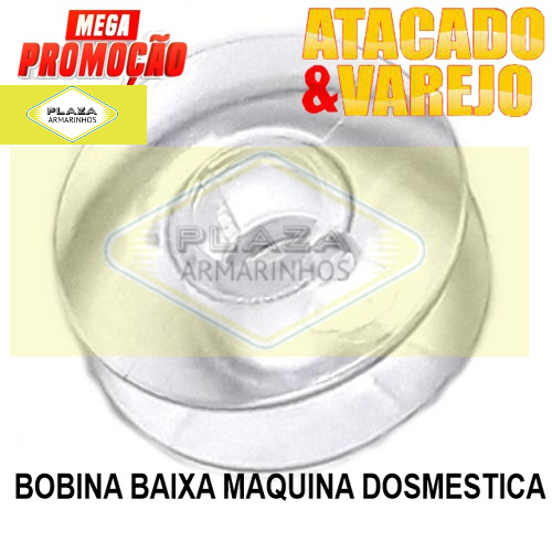 Bobina plástica baixa 10 unidades / Carretilha baixa para máquina doméstica em Oferta na Shopee