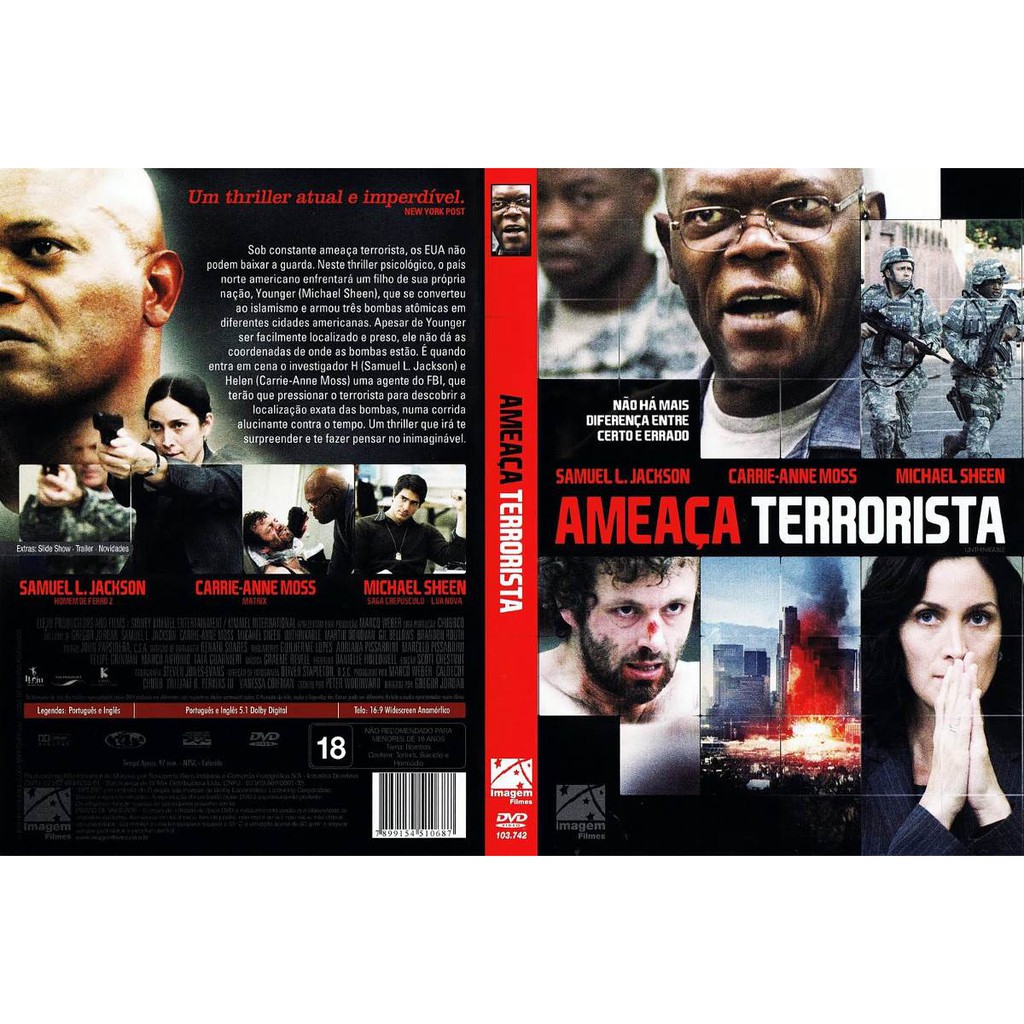 Dvd Ameaça Terrorista, Samuel L. Jackson, Original