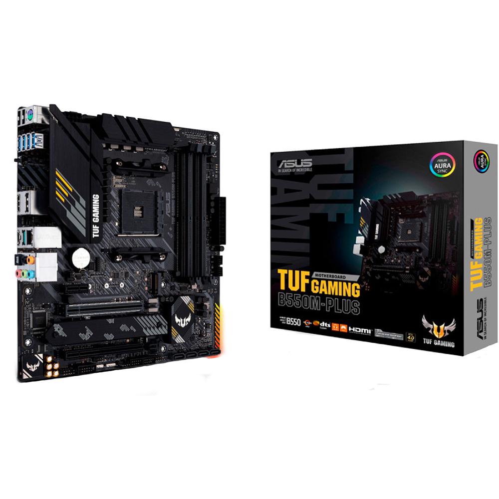 Placa Mãe ASUS TUF Gaming B550M-PLUS, DDR4, AM4, Micro ATX