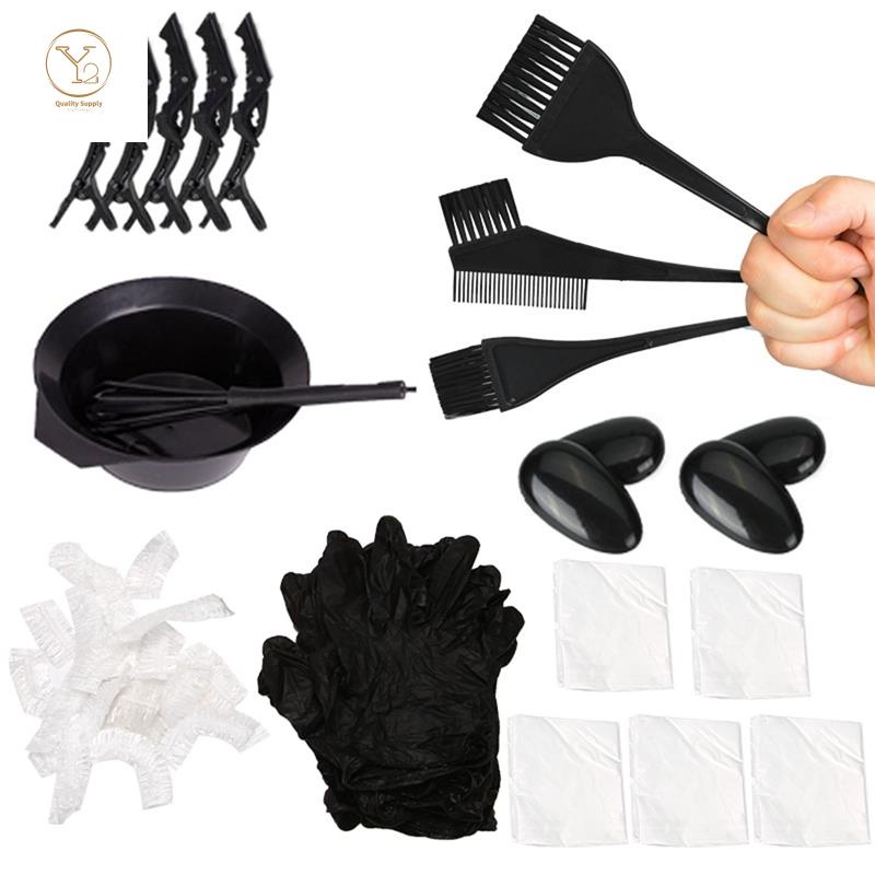 42 Pcs Hair Dye Coloring Kit,Tinting Bowl Brush, Gloves for DIY Salon Hair  Coloring Bleaching Hair Dryers Hair Dye Tools | Shopee Brasil