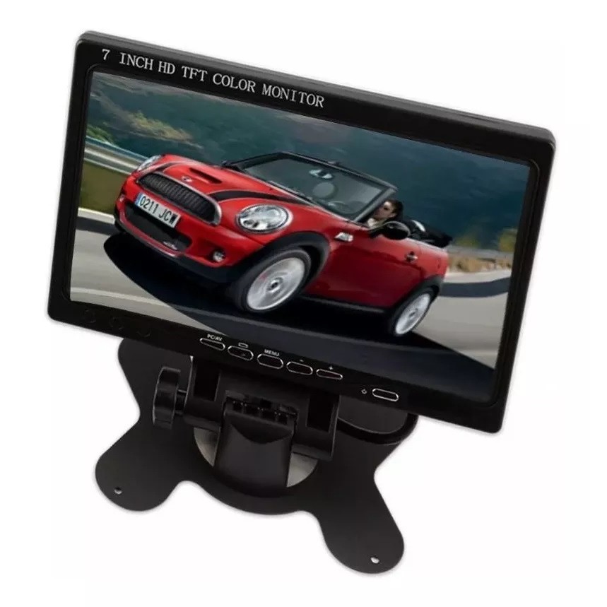 Tela Monitor Lcd 7 Colorida Controle Hdmi Vga Av