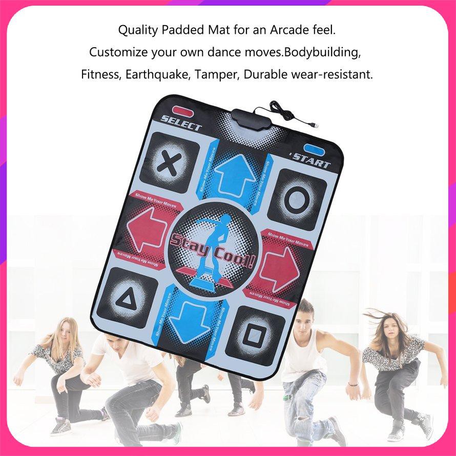Dancing Step Dance Mat Pad Almohadillas Dancer Blanket para PC Antideslizante Durable Wear-Resistant con USB para Culturismo Fitness Dance Mat Pad 