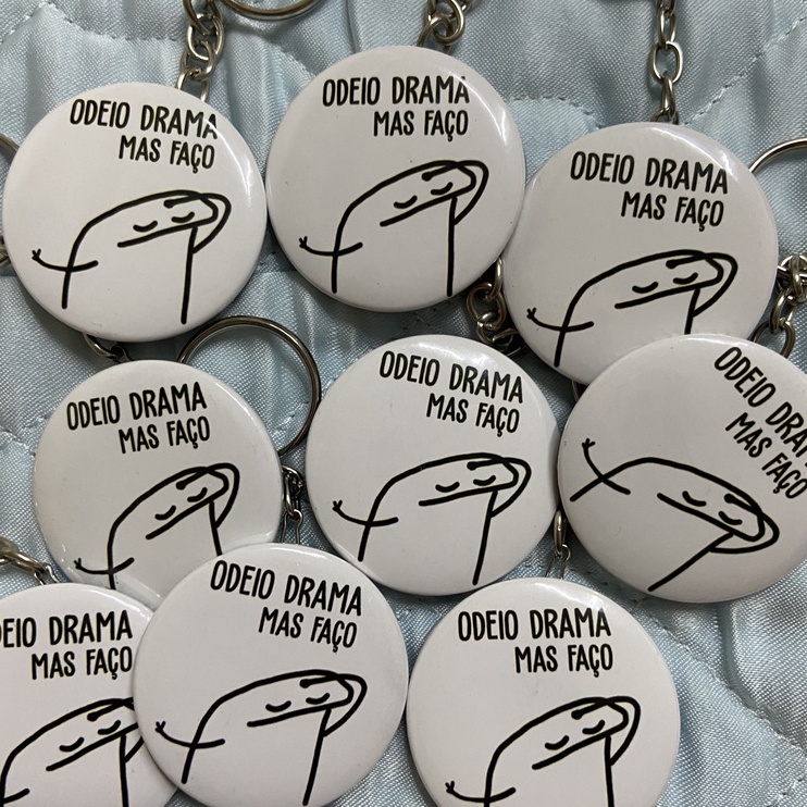 Chaveiros Personalizados 4,5cm Florks Engraçados Meme