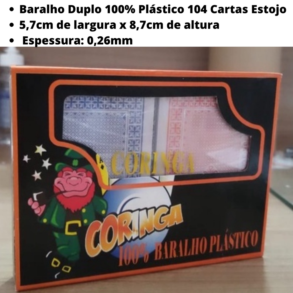 Jogo de carta Baralho EXPRESS Duplo 104 Cartas 100% Plástico