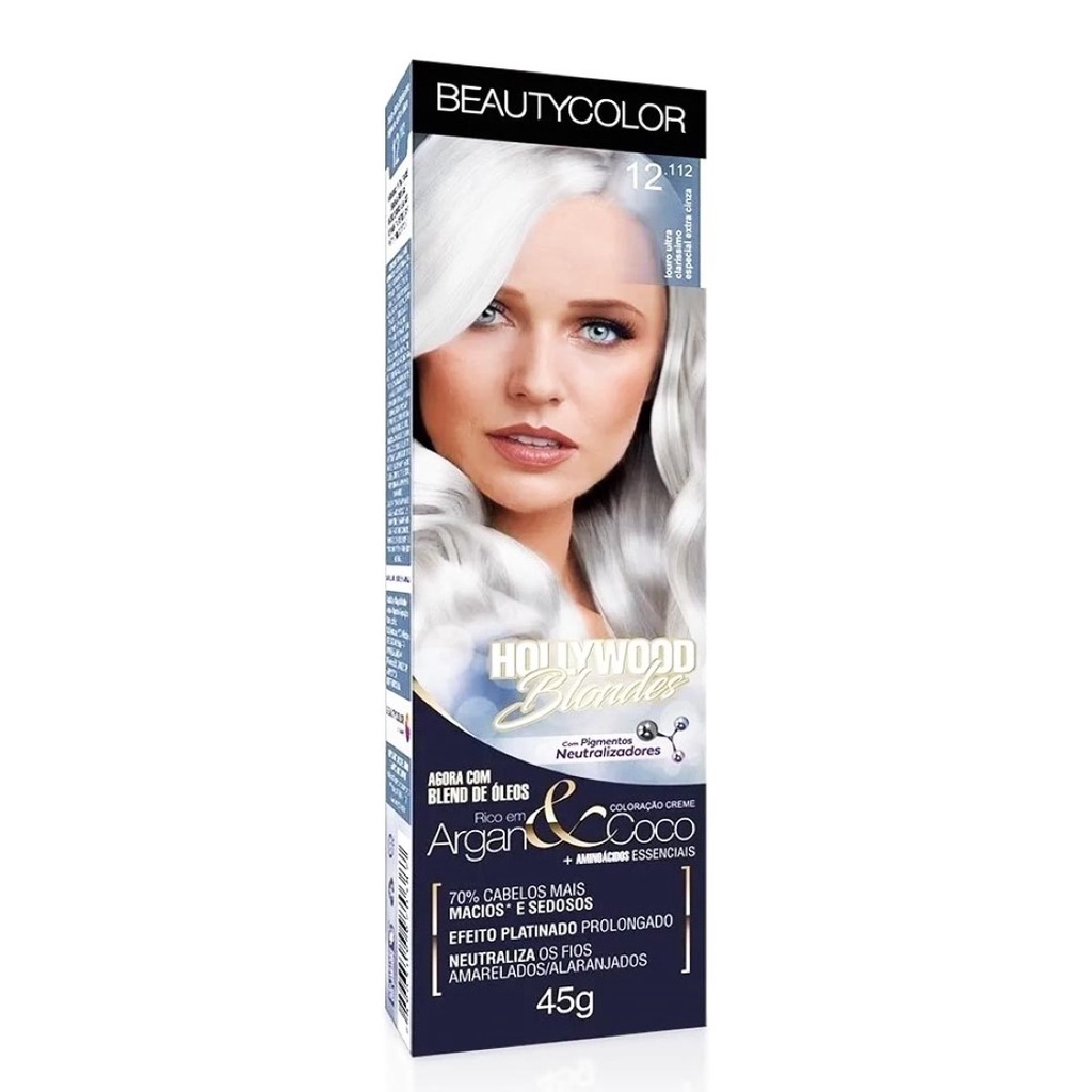 Coloração Louro Ultra Claríssimo Especial Extra Cinza 45g 12.112 - Beauty Color