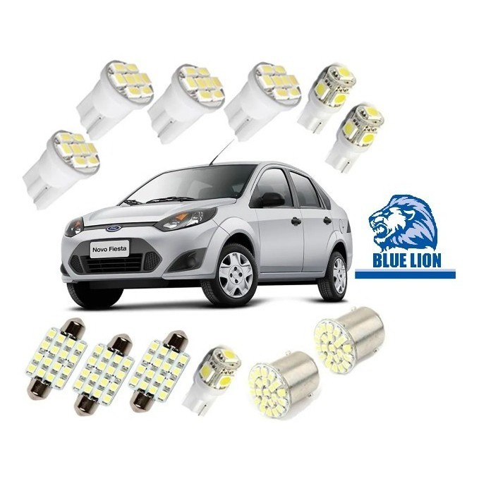 Kit Lampada Led Focus Fiesta Luz Pingo Teto Placa Ré