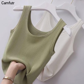 Mulheres Suspender Fio Colete Grande Slim Fit Desgaste Exterior E Inferior Interna Casaco Sem Mangas Fino Parte Superior Do Tanque Colheita