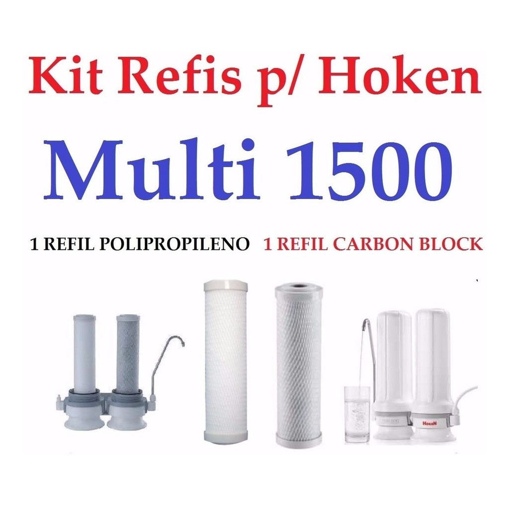 Jogo De Elemento Filtrante Refil Purificador Multi1500 Hoken