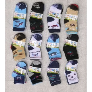 Kit 3 Ou 6 Pares Meias Infantil Masculina Antiderrapante