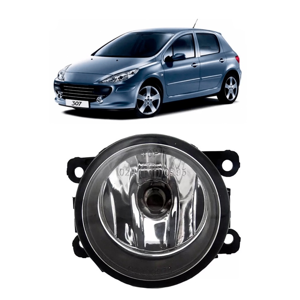 Farol auxiliar de milha Peugeot 307 2007 2008 2009 2010 2011 lente acrílico
