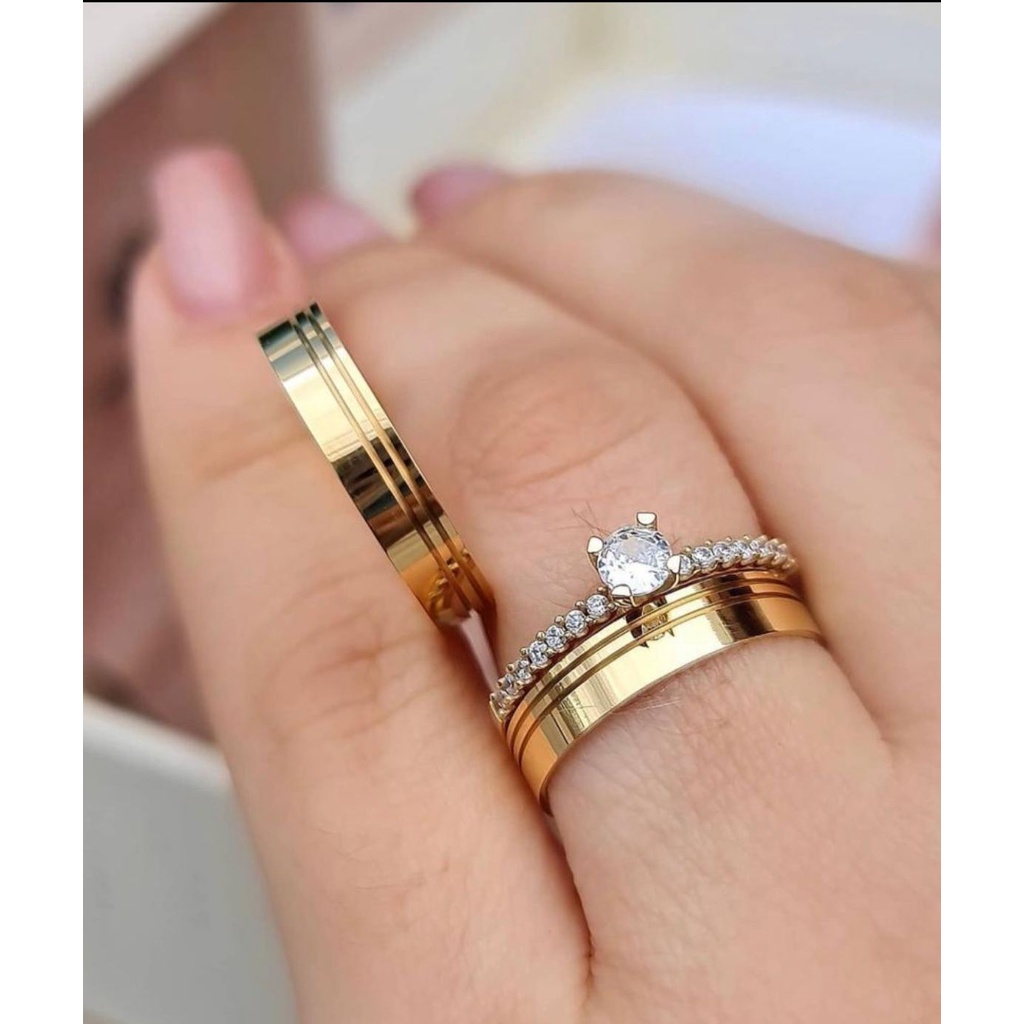 Par de Aliança de Moeda Antiga 6MM dois frisos no Canto CASAMENTO NOIVADO                           .