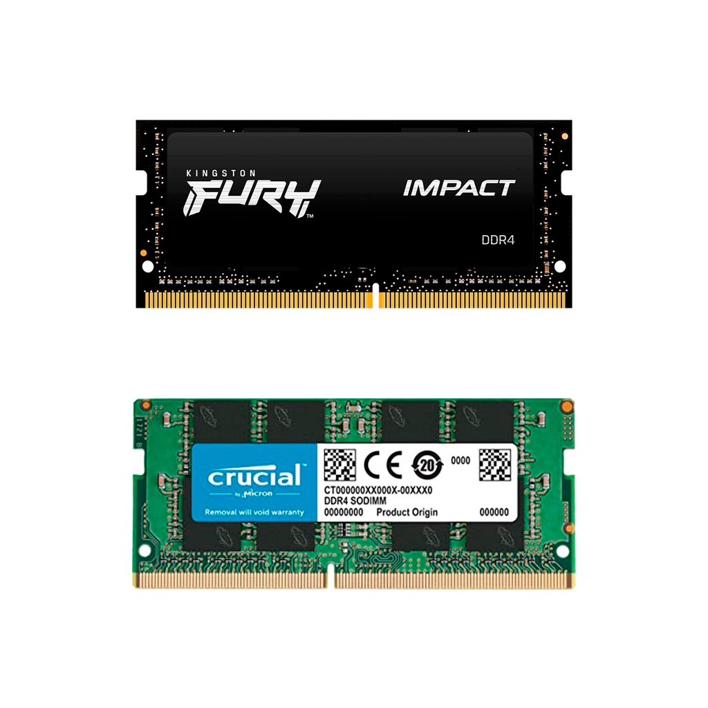 Memória Ram Crucial ou kingston DDR4 Notebook Sodimm 4GB 8GB 16GB 2400 mhz 2666 mhz 3200 mhz Laptop