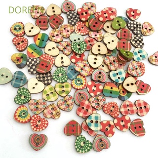 Doreen Botão De Madeira Em Formato De Coração Floral Para Artesanato / Scrapbooking / Artesanato