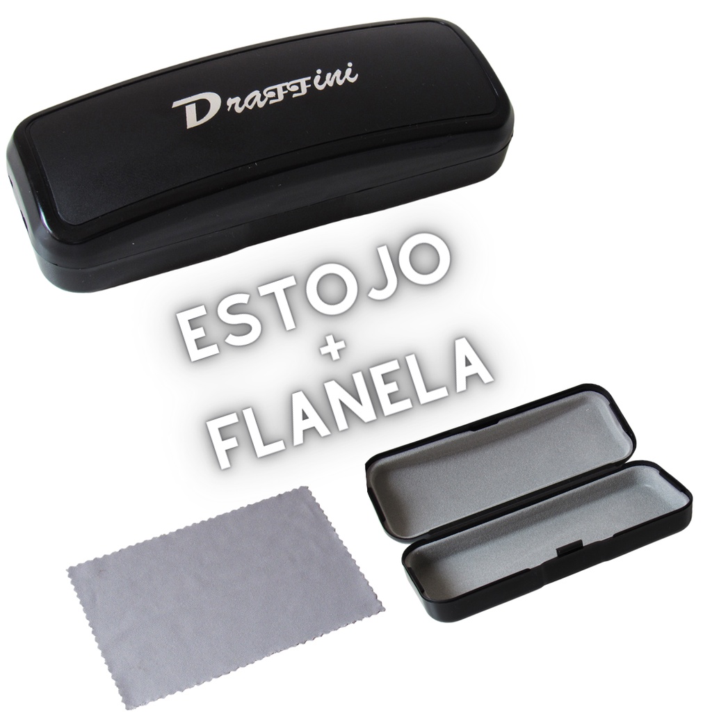 Case Estojo Caixinha Resistente Proteção Dupla Para Óculos de Grau Solar Anti Impacto Anti Risco com Forro Interno + Fla