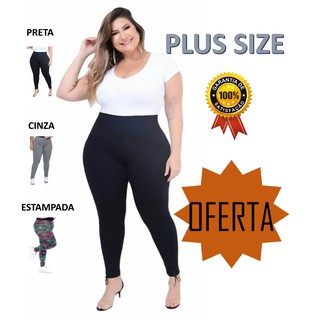 Calça legging plus size feminina Suplex Academia Fitness