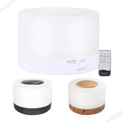 Difusor De Aroma Elétrico 500ml Led 7 Cores + Controle Remoto - 500ml - Estampa Madeira
