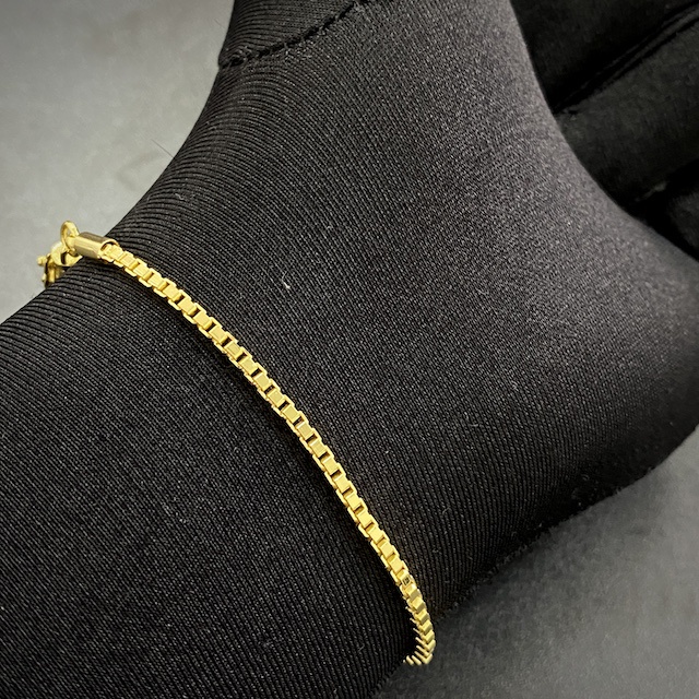 Pulseira Veneziana 2mm Fecho Canhão Banho De Ouro 24K Pulseira Masculina Banhada
