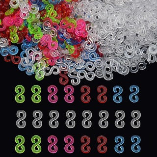 100Pcs Acrílico S Clipes Acrílicos De Borracha De Loom Jóias De Plástico Para Colar Pulseira Fazendo Fecho Colorido Kit De Refil De