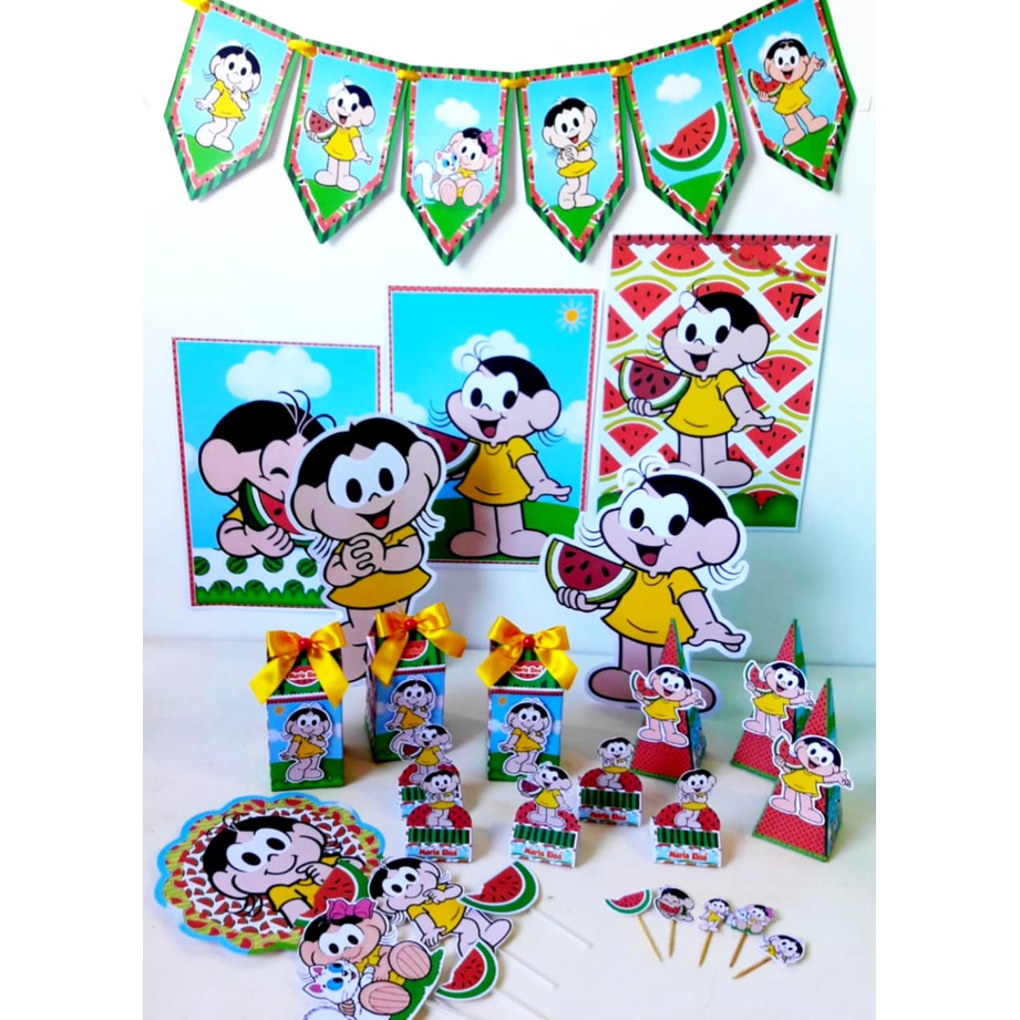 Kit Festa Kit Só Um Bolinho Magali Mêsversário Aniversário