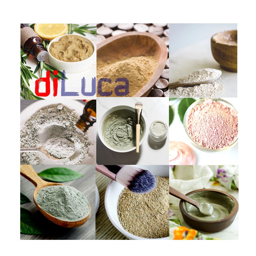 Dolomita, Argila Branca, Argila Verde, Argila Cinza, Argila Amarela, Argila Rosa, Peeling Físico Médio1 - 1kg cada