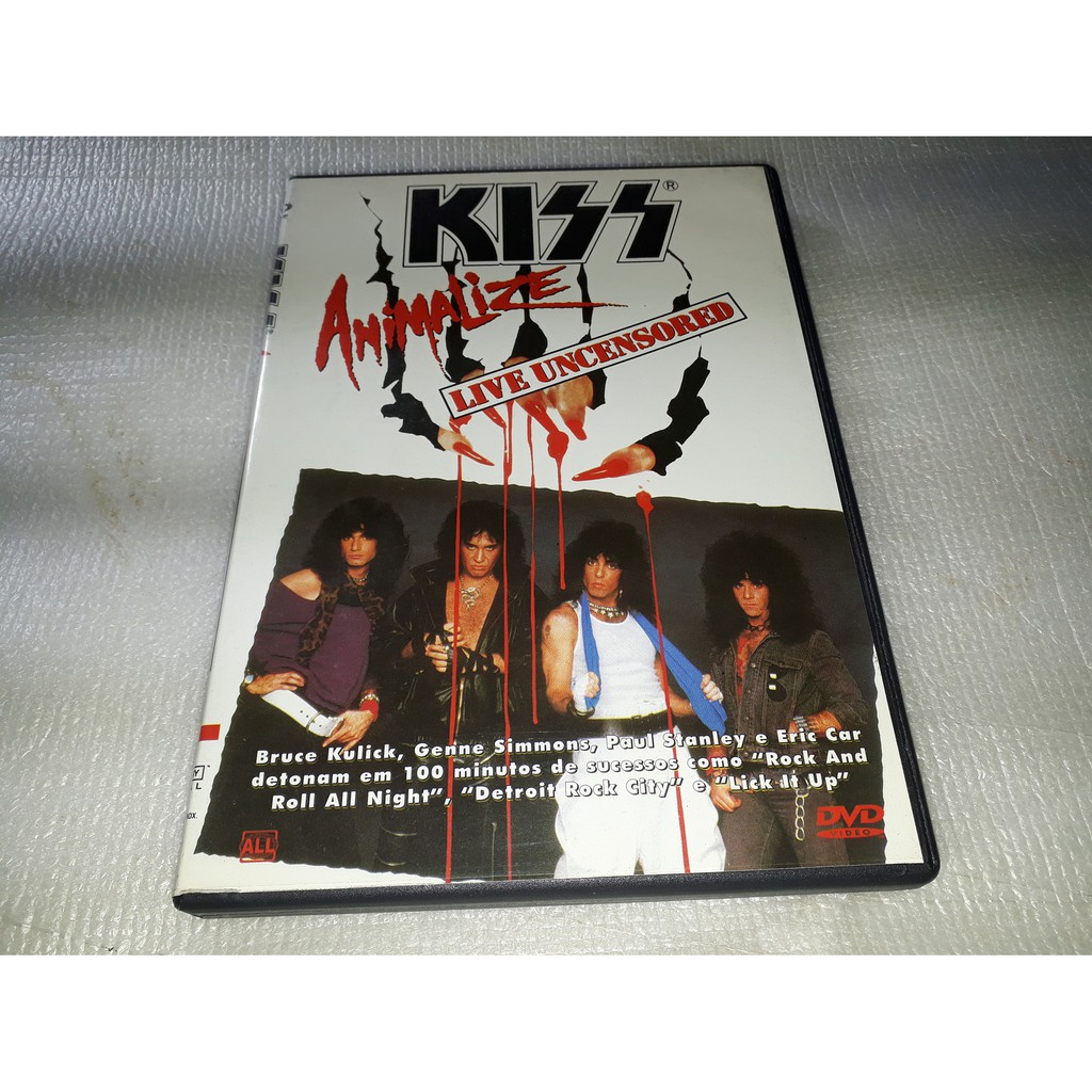 DVD KISS ANIMALIZE LIVE UNCENSORED DETROIT 1984 ÓTIMO ESTADO USADO