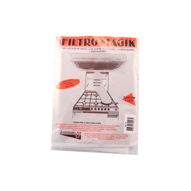 Filtro Para Coifa Exaustor Purificador Suggar e Depuradores 59cm x 78cm _ magic R.23