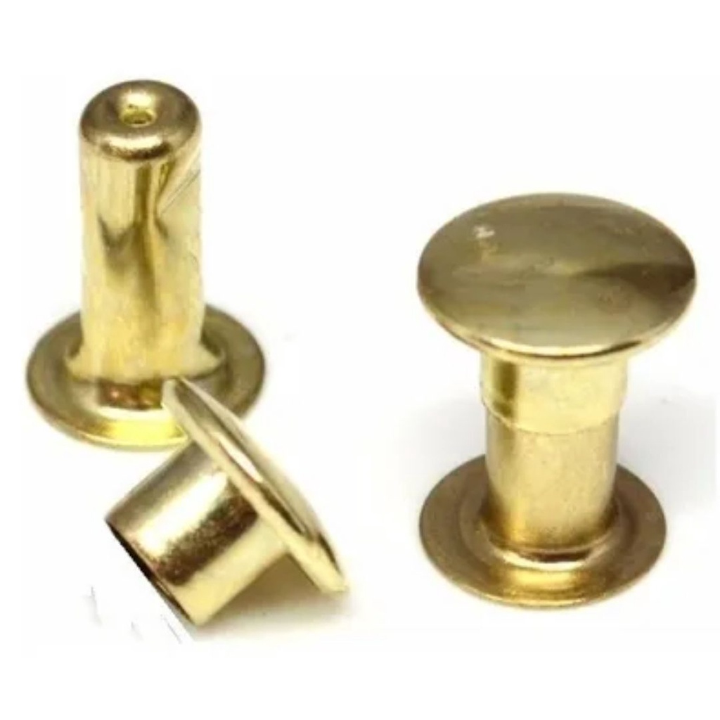 Rebite Baxmann Latonado Dourado - 100 unidades