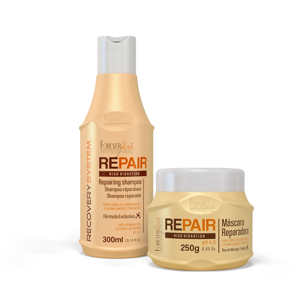 Kit Force Repair Shampoo E Máscara Forever Liss