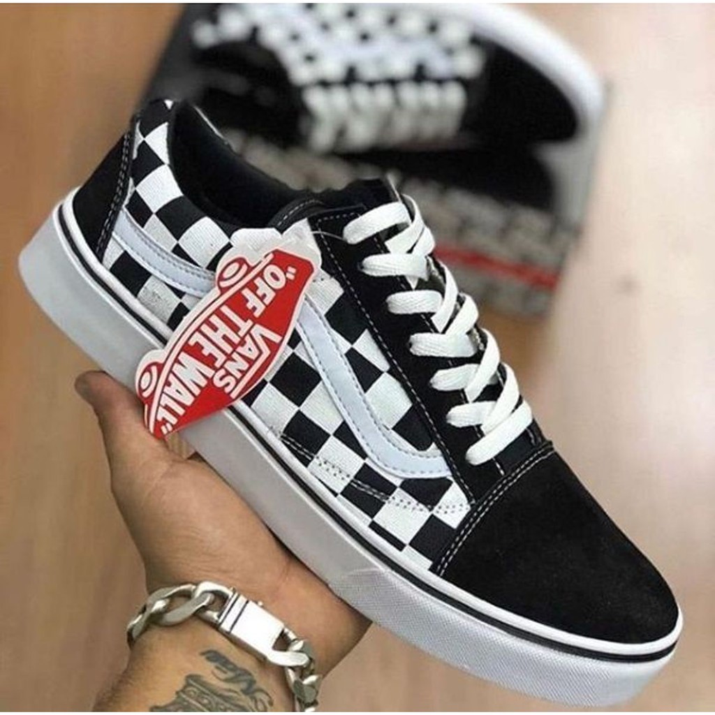 vans old skool xadrez feminino
