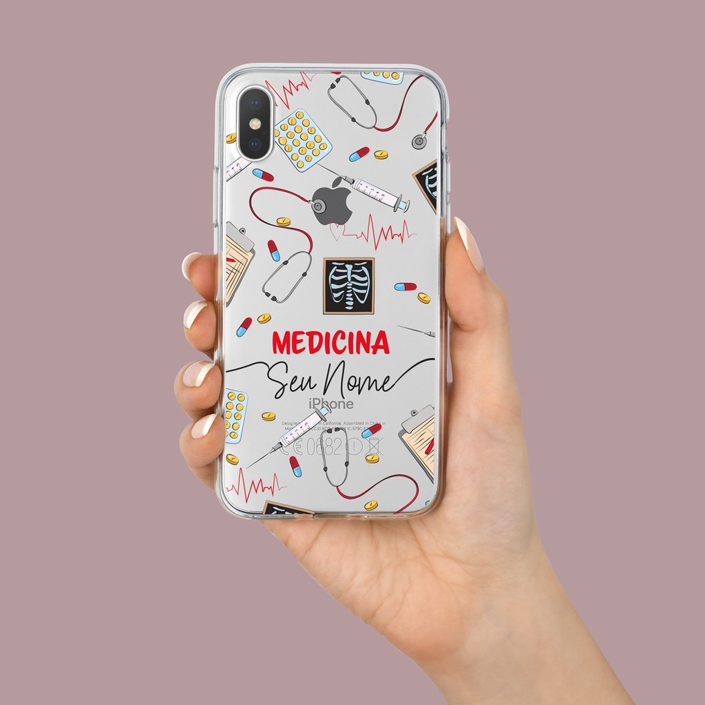 Capa Capinha de Celular Personalizada com sua Profissão - Medicina