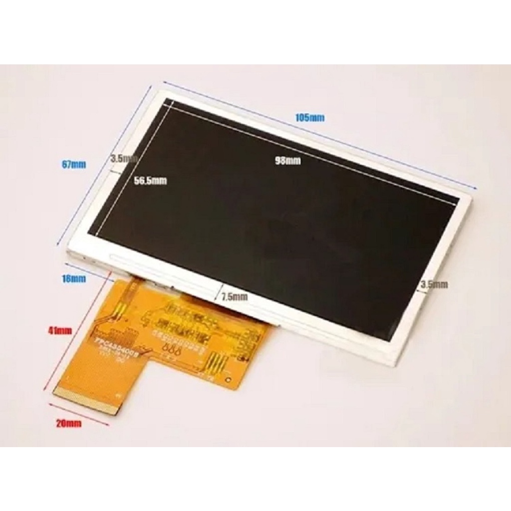 Display Lcd Tela 4,3 Localizador Satelite Satlink 6979 6960 6965 6966 6932/36/39