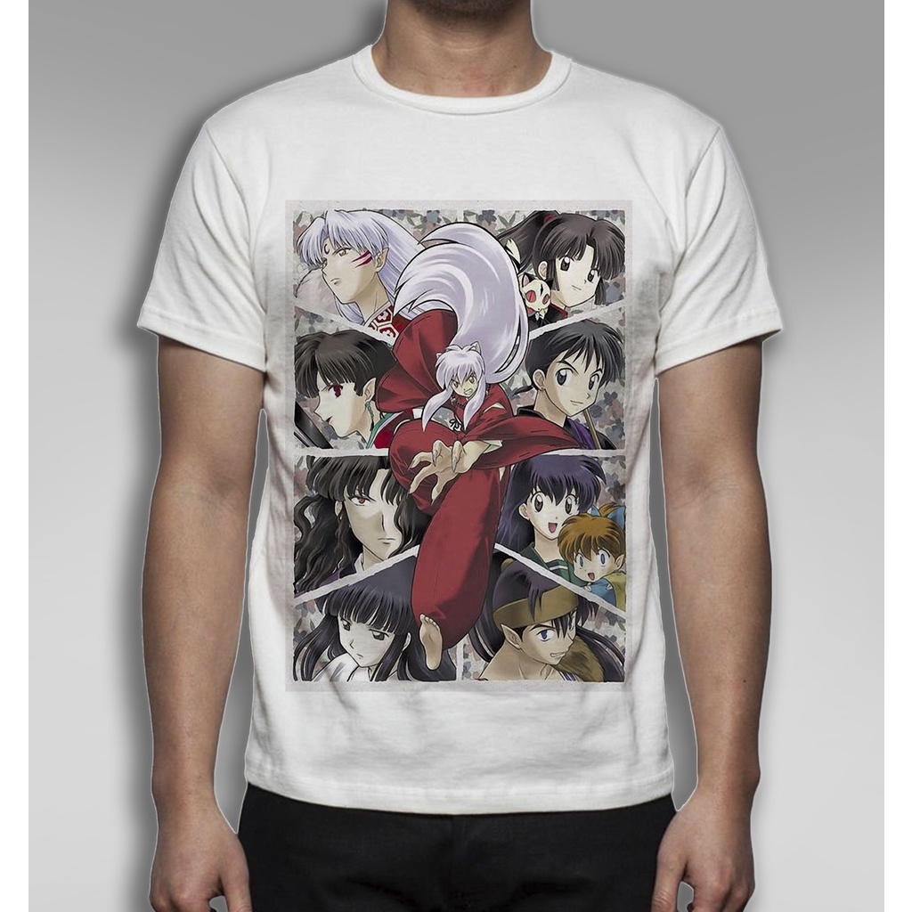 camiseta inuyasha anime geek nerd unissex camisa blusa branca sublimação