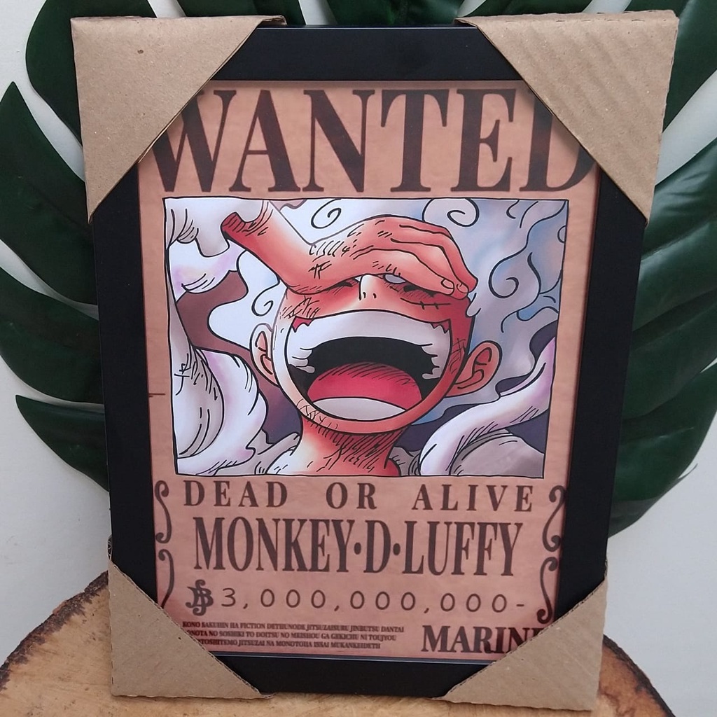 One Piece Wanted Poster 28.5cm19.5cm, New Edition, Zorro, Luffy