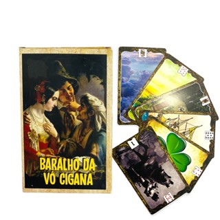 Baralho Vó Cigana 36 Cartas E Manual Tarot Cigano Lenormand em Oferta na Shopee