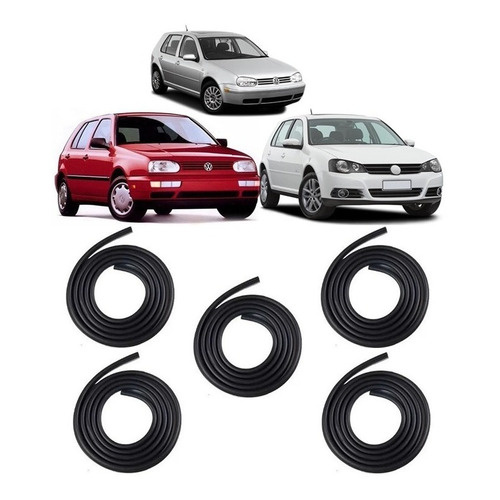 Kit Com 4 Borrachas De Porta +1 Da Mala Do Golf 99 A 2014 em Oferta na Shopee