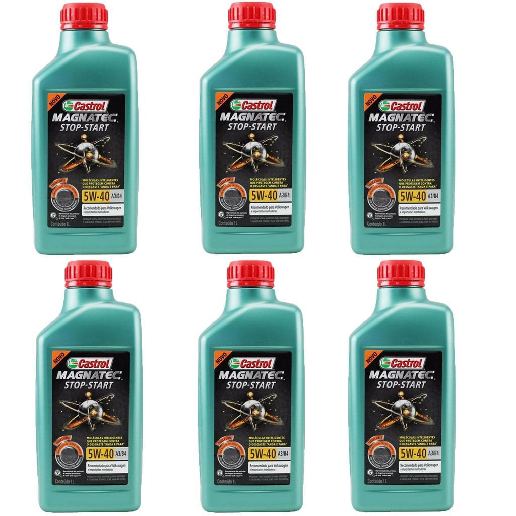 Kit 6 Oleo Castrol Magnatec 5w40 A3/B4 Sintético 502 00